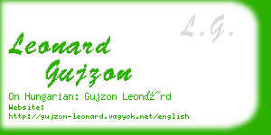 leonard gujzon business card